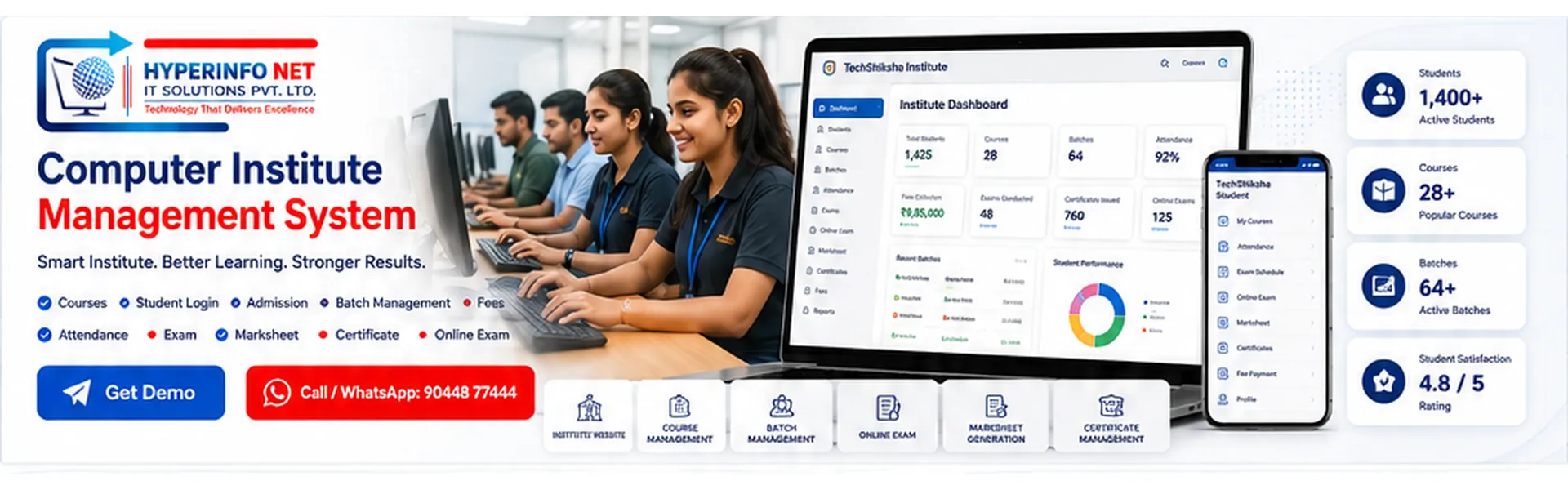 Computer Institute Management Software by HyperInfonet IT Solutions