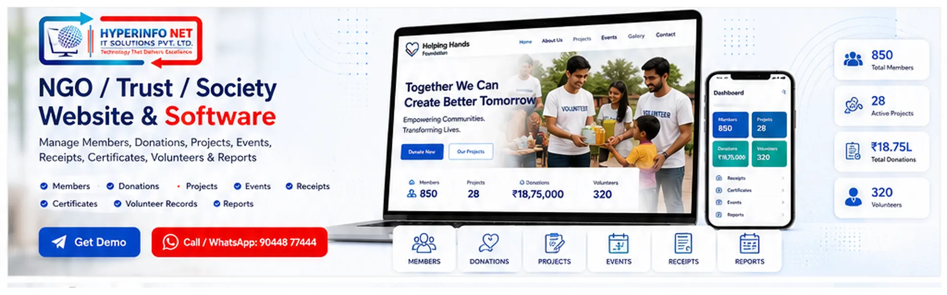 NGO, Trust & Society Website Software