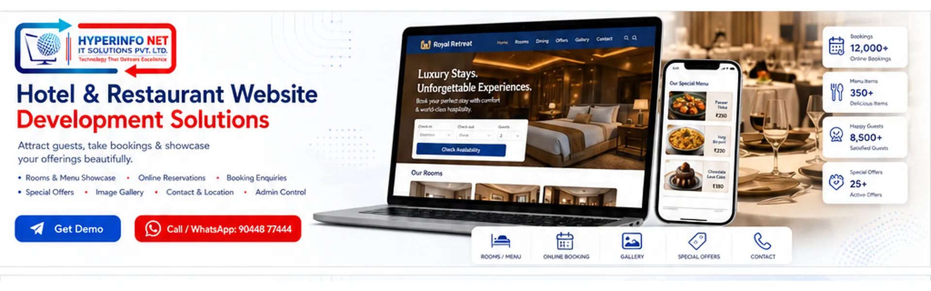 Hotel & Restaurant Website Development Solutions